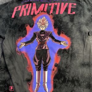 Primitive Dragon Ball Super Shirt Mens Medium Goku Black Tie Dye Anime Graphic T